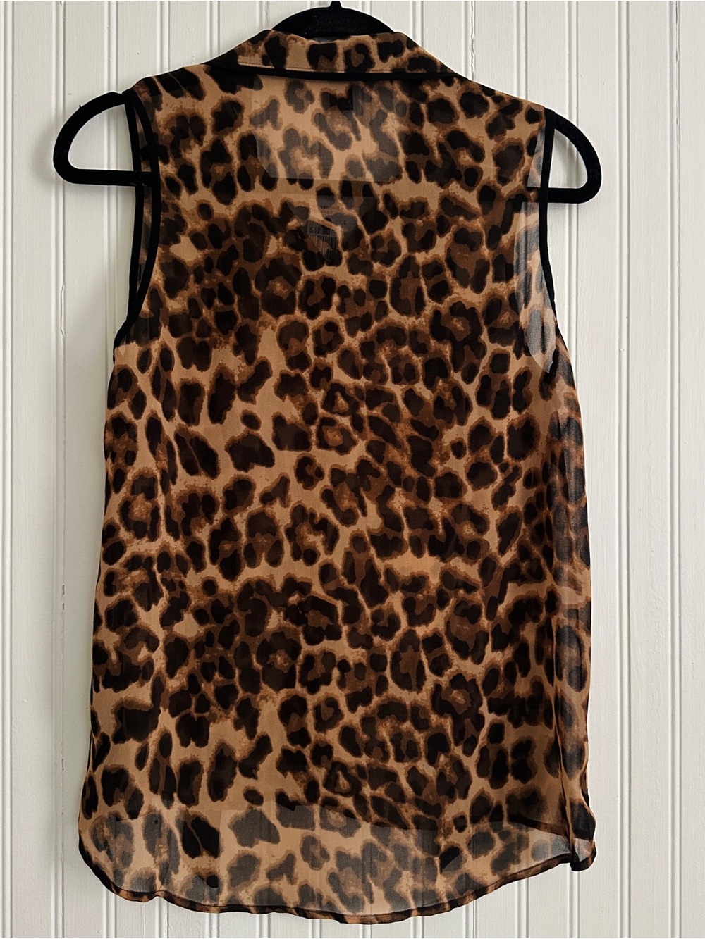Forever 21 Leopard Print Sleeveless Button Front Camisole - Brown & Black - Picture 3 of 8